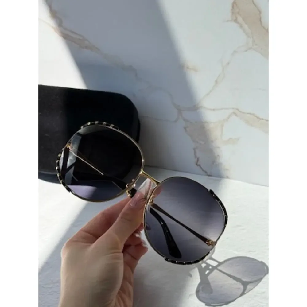 Gucci Oversized Round Sunglasses in Tortoiseshell and Brown